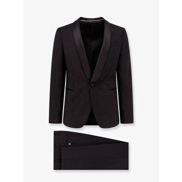 Corneliani Men Virgin Wool Tuxedo With Satin Lapel